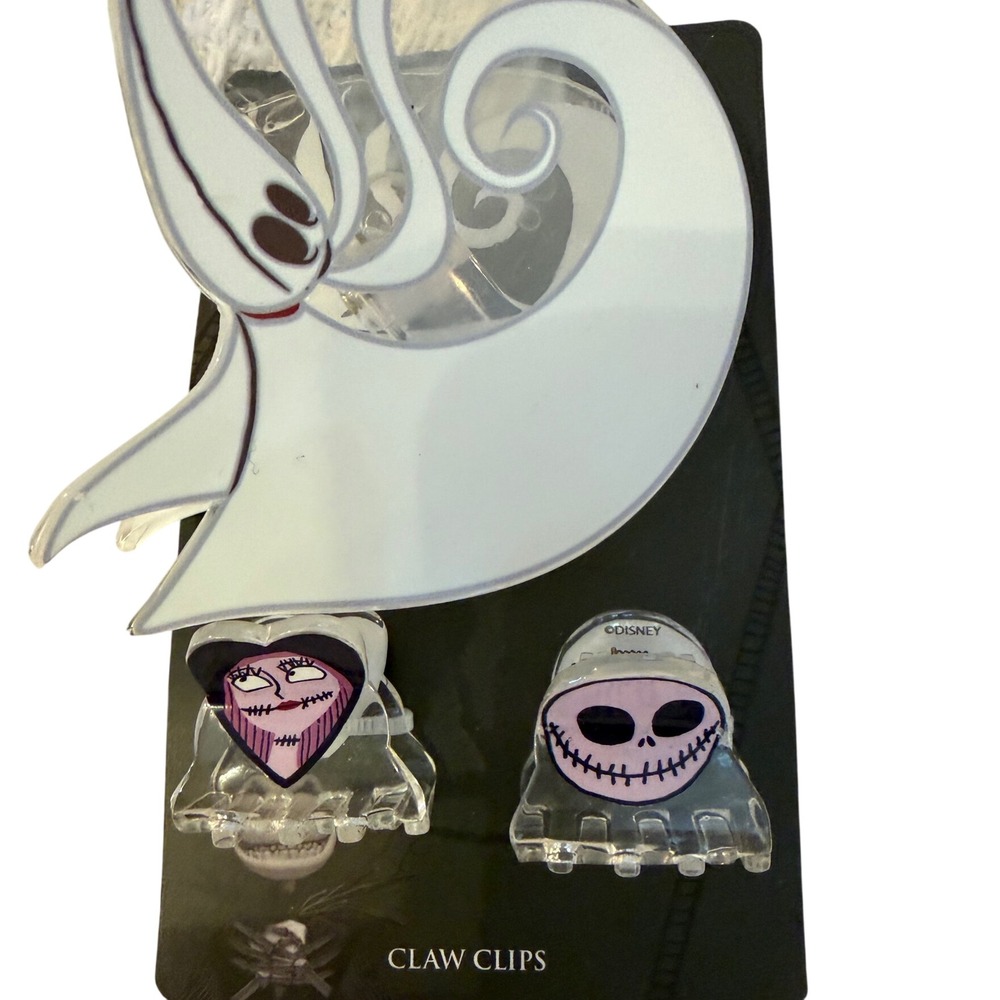 Disney Nightmare Before Christmas 3pc Hair Claw Clip Set Zero Jack Sally